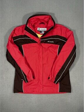 Columbia Interchange Jacket Womens Medium Red Waterproof Ski Coat